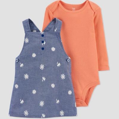 Image of Baby Girls' Daisy Chambray Top & Bottom Set - Just One You® made by carter's Blue 6M