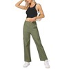 Whizmax Cargo Pants Women Baggy Casual High Waisted Straight Leg Pants Loose Trousers with Pockets - 3 of 4