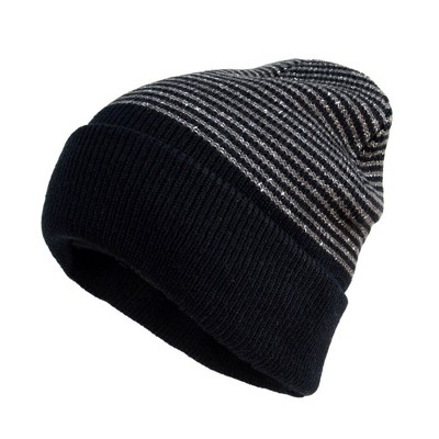 Thedappertie Black Stripes Heavy Duty Winter Outdoor Beanie Hat For Men And Women Target