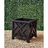 The Lakeside Collection Lattice Design Chippendale Style Planter Box - Black - 4 of 4