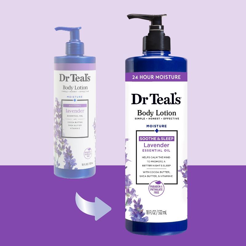 Dr Teal&#39;s Soothing Lavender Body Lotion - 18 fl oz, 3 of 11