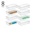 mDesign Plastic Bathroom Storage Organizer Bin Box with Hinge Lid - 2 of 4