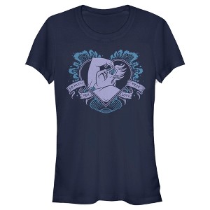 Juniors Womens The Little Mermaid Ursula So Much For True Love Heart T-Shirt - 1 of 4