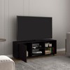 INFURNIC TV Stands and Consoles Modern Entertainment Center with Two Open Shelves and Cable Management for Living Room Bedroom, Black, 53"*21"*5" - 4 of 4