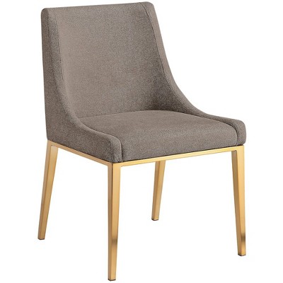 Meridian Furniture,Haines Linen Textured Polyester Fabric Dining Chair