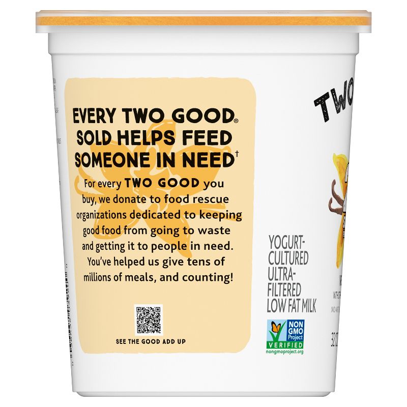 Two Good Low Fat Lower Sugar Vanilla Greek Yogurt - 32oz Tub, 4 of 12