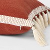 Woven Frame Square Throw Pillow with Side Tassels - Threshold™ designed with Studio McGee - 4 of 4