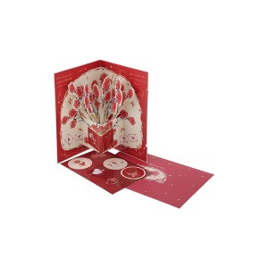 Unique Bargains Greeting Card Red 6.3x4.3x0.4inch 1Pc - 1 of 4