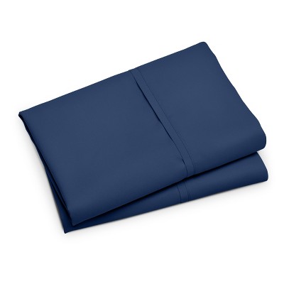 Dark Blue Hypoallergenic Cotton Polyester Standard Pillowcase Set