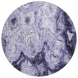 Purple And Lavender Abstract Washable Indoor Outdoor Area Rug - 1 of 4