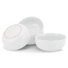 Elanze Designs Bistro Glossy Ceramic 7 inch Cereal Salad Bowls Set of 4, White - 4 of 4