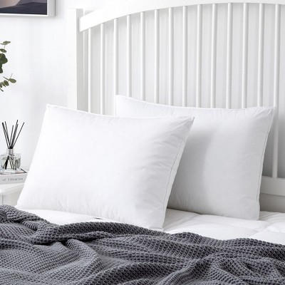 Peace Nest Feather Bed Pillows 100% Cotton Set of 2