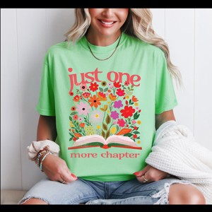 Simply Sage Market Just One More Chapter Blooming Garment Dyed Tee - 1 of 4