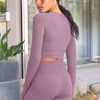 Anna-Kaci Active Women's Long Sleeved Seamless Fitness Yoga Top - 3 of 4