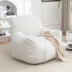 KTMBDW Large Bean Bag Chair for Adults/Kids with Filling, Memory Foam Bean Bag Chairs with Filler, Soft Tufted Fabric, Bean Bag for Living Room - 1 of 4