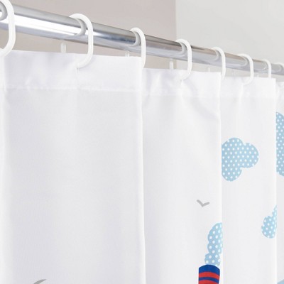 Multicolor Nautical Submarine and Sea Creatures Shower Curtain