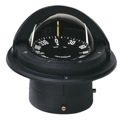 Ritchie Navigation F82 Voyager Compass, 3" PowerDamp Dial, Flush Mount, Black Boat Equipment
