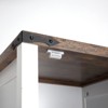 COZONY Farmhouse Nightstand with Charging Station, Barn Door Adjustable Shelf, Rustic End Table for Bedroom Living Room - 4 of 4
