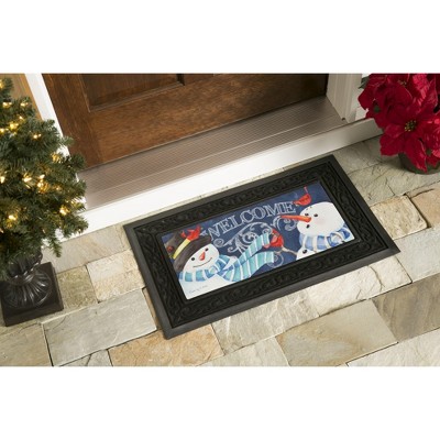 Seasonal Sassafras Decorative Rubber Outdoor Doormat Set