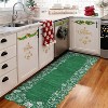 TackView Christmas Runner Rug, Non-Slip Living Room Carpet, Stain-Resistant Indoor Scalloped Rug, for Bedroom, Kitchen - 2 of 4