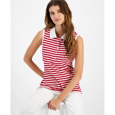 Tommy Hilfiger Womens Striped Polo Shirt