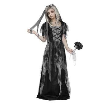 Fun World Girls' Cemetery Bride Dress Costume