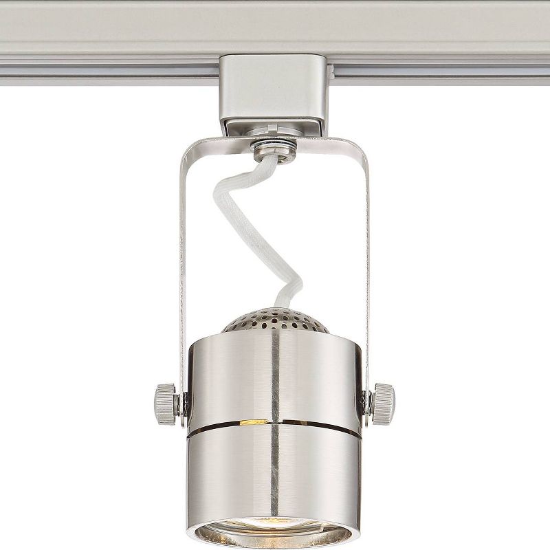 Pro Track 4-Head LED Ceiling Track Light Fixture Kit Floating Canopy GU10 Spot Light Adjustable Silver Modern Cylinder Kitchen Bathroom 44" Wide, 3 of 6