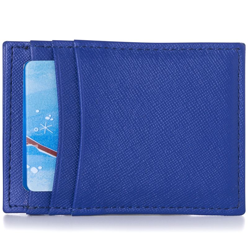 Alpine Swiss Mens Top Grain Leather Minimalist Money Clip Front Pocket Wallet, 2 of 10