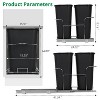 GustoWave ‌Pull Out Trash Can Under Cabinet 2x25 QT, Dual Bin Under Sink Garbage & Recycling Combo with Quiet Steel Slides - 2 of 4