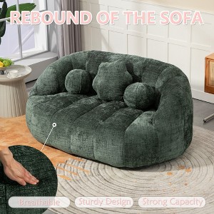 MOONMISS Chenille Bean Bag Chair Lazy Chair Durable Comfort Lounger High Back Bean Bag Chair Couch - 1 of 4