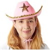 Blue Panda 4 Pack Western Cowboy and Cowgirl Hats for Kids, Pink Sparkly, 14 x 11 x 5 inch - 3 of 4