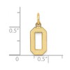 Black Bow Jewelry 14k Yellow Gold, Jersey Collection, Small Number 0 Pendant - 4 of 4