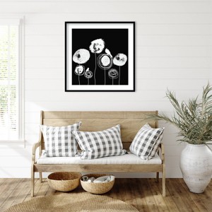 Amanti Art Black and White Flowers II by Irena Orlov Wood Framed Wall Art Print - 1 of 4