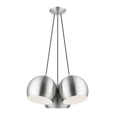 Livex Lighting Piedmont 3 - Light Pendant in  Brushed Aluminum
