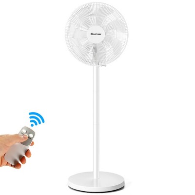 Costway 16'' Oscillating Pedestal Fan 3-Speed Adjustable Height w/ Remote Control