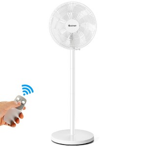 Costway 16'' Oscillating Pedestal Fan 3-Speed Adjustable Height w/ Remote Control - 1 of 4