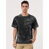 Lars Amadeus Men's Summer Tie-Dye Design Tee Short Sleeves Hip Hop Printed T-Shirt - 2 of 4