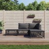 vidaXL Garden Lounge Set Anthracite Woven fabric - 2 of 4