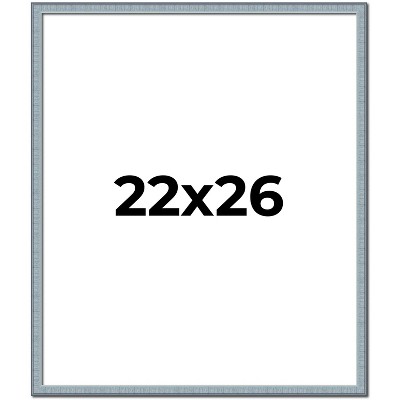 PosterPalooza | Textured Blue Picture Frame - UV Acrylic, Foam Board Backing, Hanging Hardware