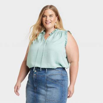 Women's Long Sleeve Button-down Shirt - Knox Rose™ Ivory 3x : Target