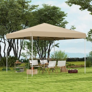 DSVIMOY 13'*13' Pop Up Canopy Tent, Outdoor Instant Gazebo Sun Shade Shelter for Catering, Wedding, Beige, 157.2"*157.2"*124.8" - 1 of 4
