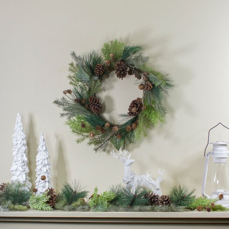 Northlight Pine Cone and Cedar Artificial Christmas Wreath - 20-Inch, Unlit, 2 of 4