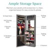 Best Choice Products Hanging Mirror Jewelry Armoire, Door or Wall Mounted Cabinet w/ LED Lights, Lock - 4 of 4