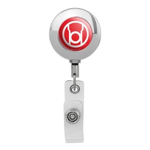 Green Lantern Blackest Night Red Lantern Logo Metal Chrome Badge ID Card Holder Clip - 1 of 3