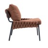 Anybear Modern Accent Lounge Chair with Braided Upholstery and Metal Frame, Soft Cushioned Seat and Backrest - 3 of 4