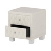 FONTOI Elegant Velvet Nightstand with 2 Drawers and Crystal Handle, Storage Bedside Table for Bedroom, Living Room, Beige, 18.1"*20"*18.1" - 4 of 4