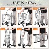 Large Folding Shopping Cart with Wheels, Double-Basket Collapsible Grocery/Utility Cart with Locking Latch for Laundry, Luggage & Camping - 4 of 4