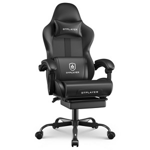 GTPLAYER Ergonomic Gaming Chair, PU Leather Computer Chair with Footrest, Lumbar Support for Adults - 1 of 4