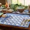 Patricia Heaton Home Blue Geo Printed Stripe Napkin Set of 4 - 2 of 3