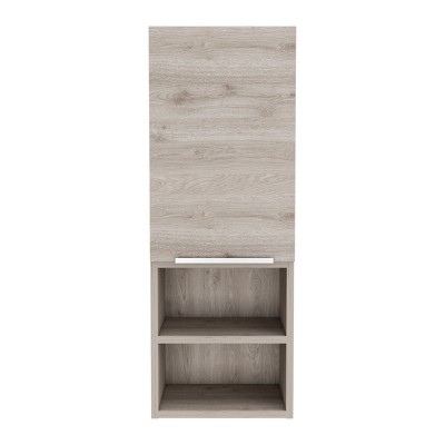 GlasFlength Bathroom Storage Cabinets Modern Medicine Cabinet with Open Shelves and Interior Shelves for Bathroom, Gray, 10"*11.8"*10"